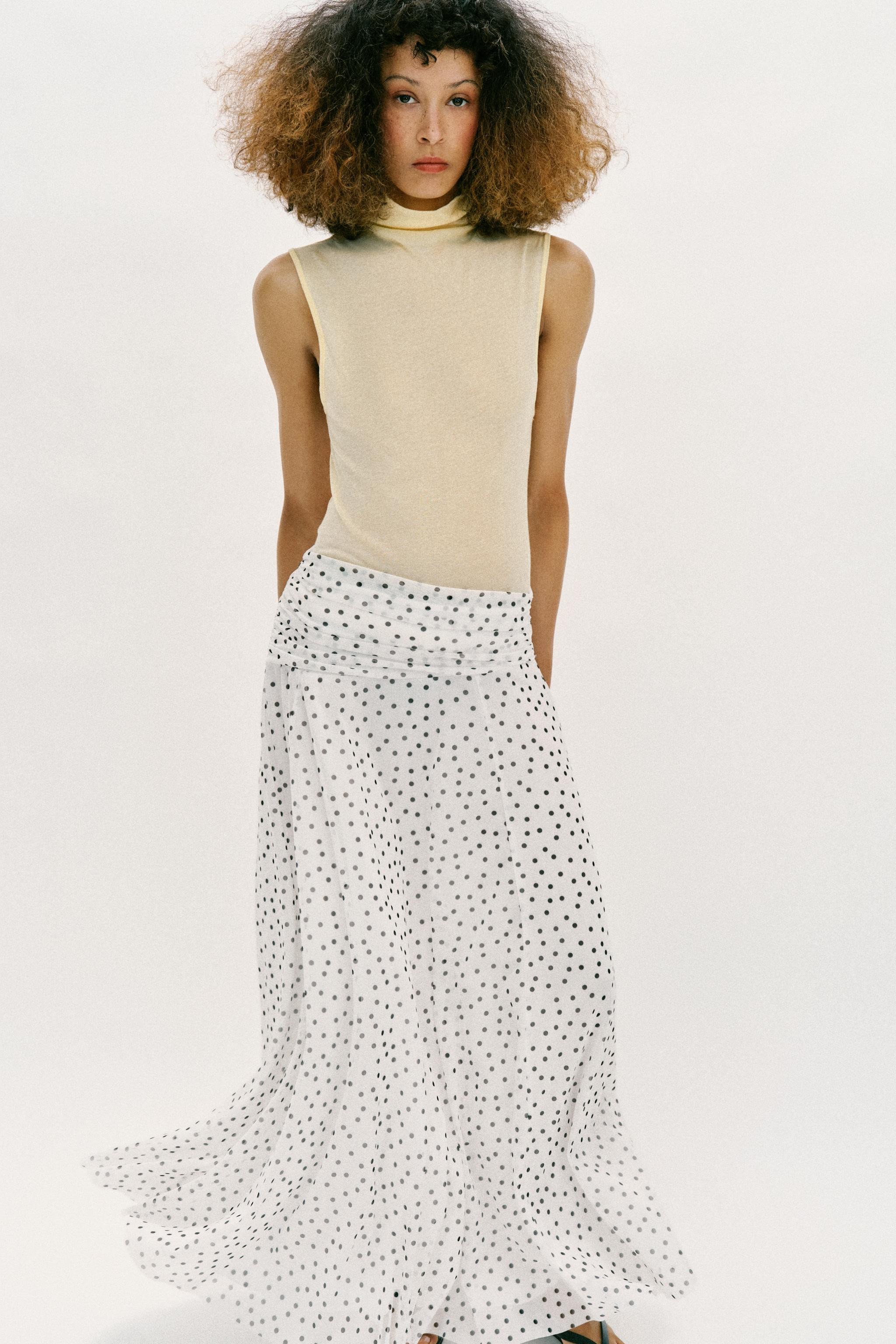 LONG DOTS SKIRT | Zara UK