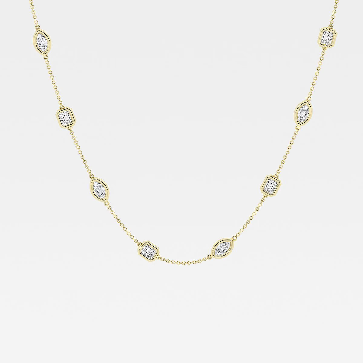 2 7/8 ctw Marquise and Emerald Lab Grown Diamond Station Fashion Necklace
					    
							
					... | Grown Brilliance