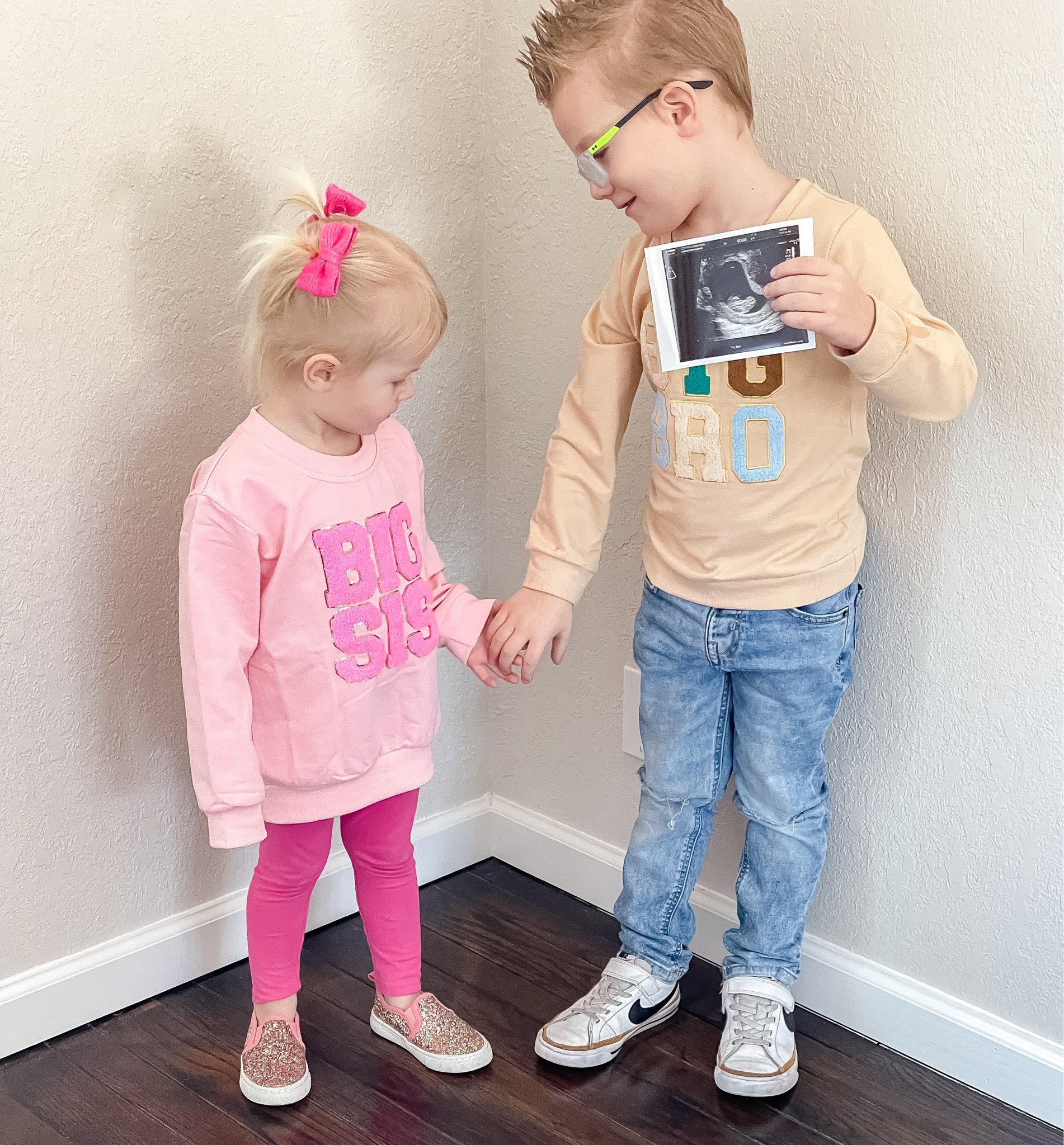 Big Brother and Big Sister sweatshirts for a pregnancy announcement! 

#LTKbump #LTKkids #LTKbaby