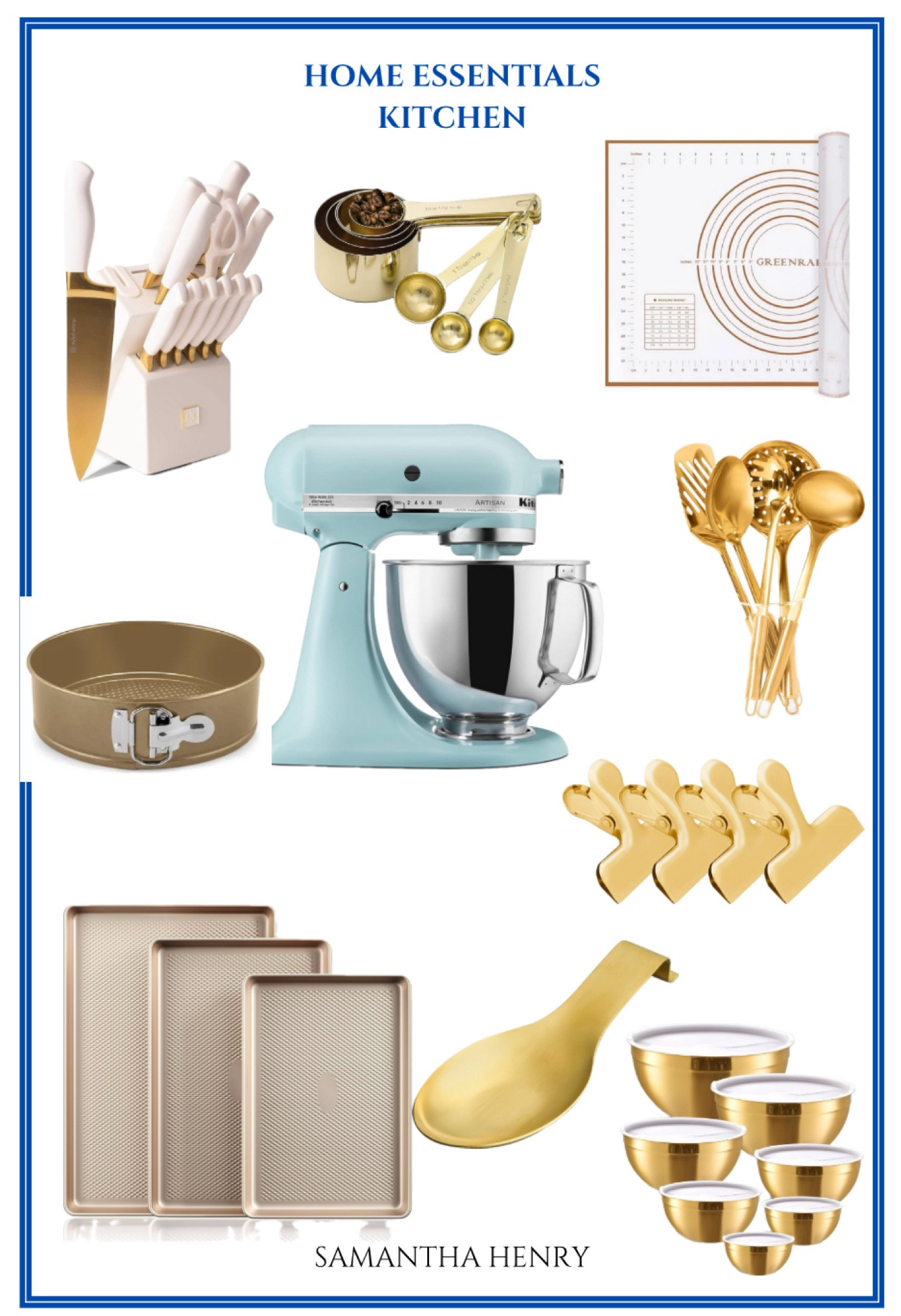 Beautiful kitchen must haves! Gold kitchen accessories  baking essentials wife gifts for her cook chef must haves 

#LTKhome #LTKGiftGuide #LTKfindsunder50