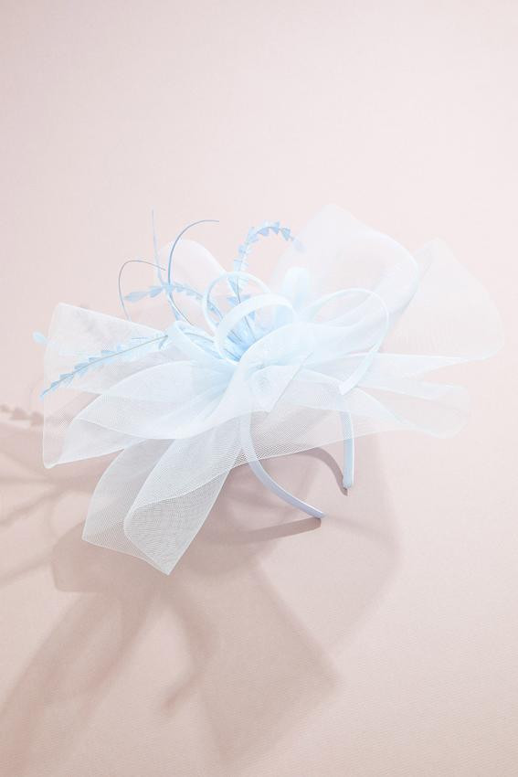 Large Embellished Feather Mesh Fascinator | Cato Fashions