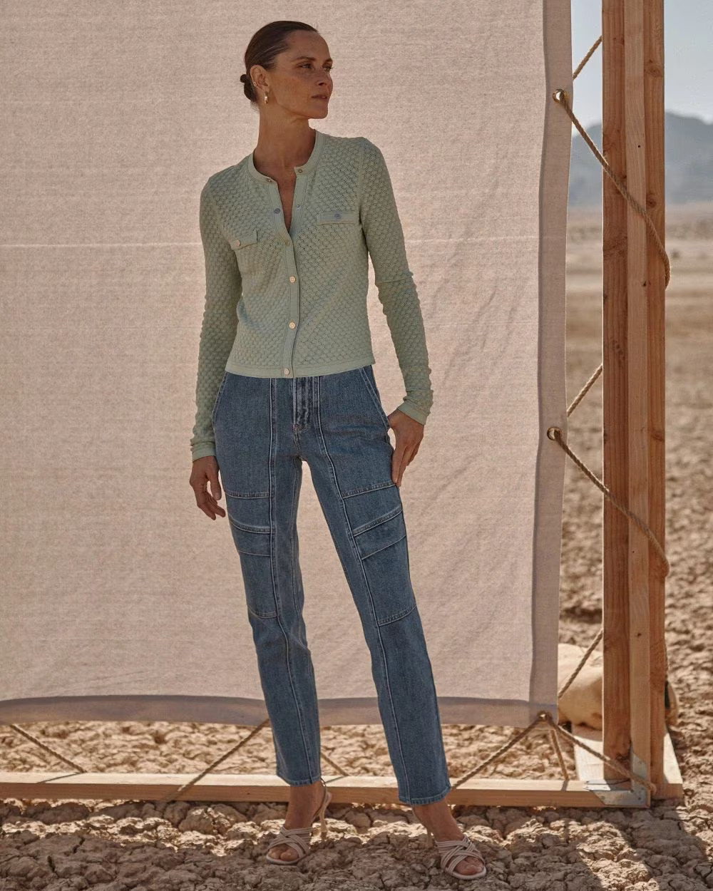 High-Rise Cargo Straight Jean | White House Black Market