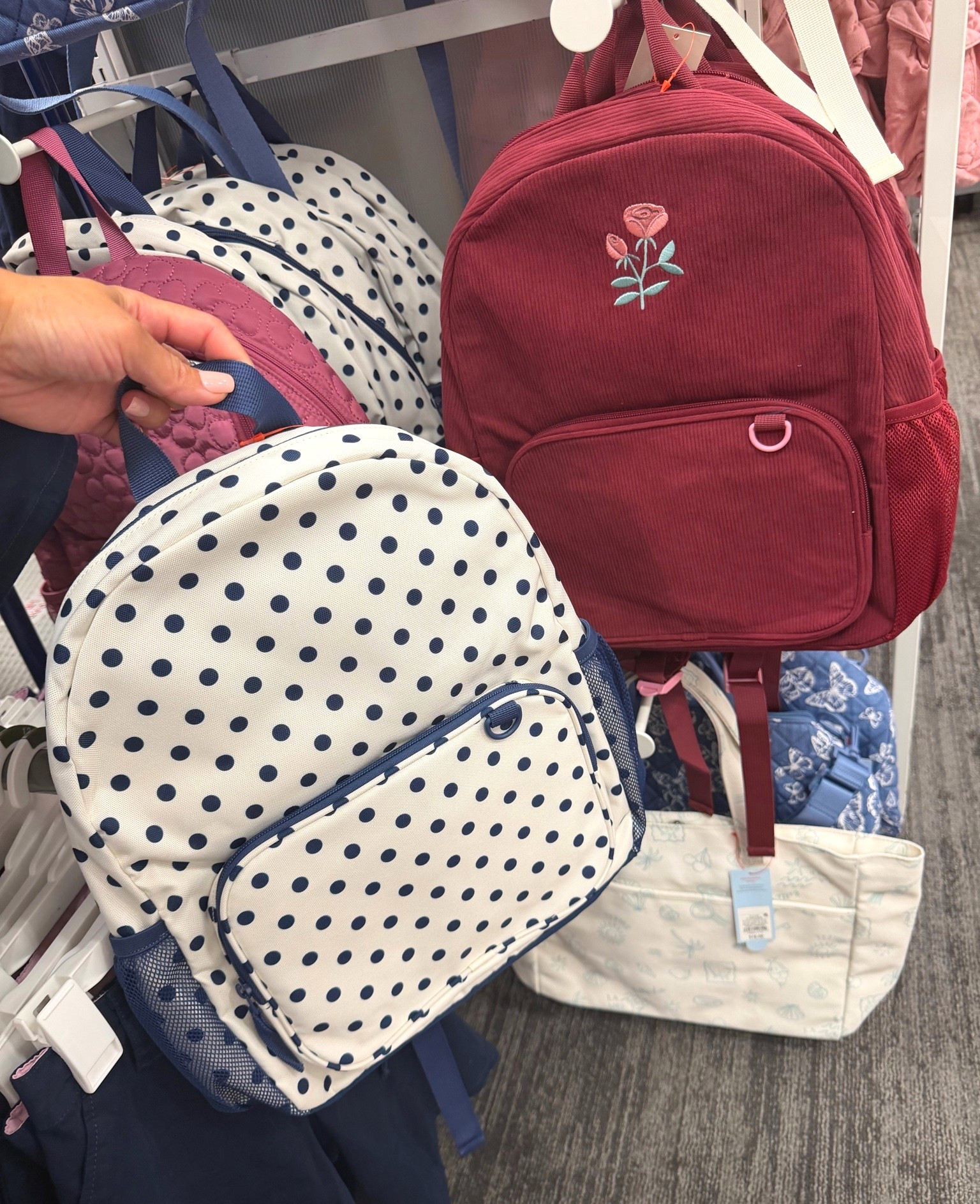 Target Art Class Embroidered & Polka Dot Zipper Backpacks @Target #target #targetstyle #targetkids #backtoschoolahopping #newattarget #artclass #kidsbackpacks #schoolbackpacks #
