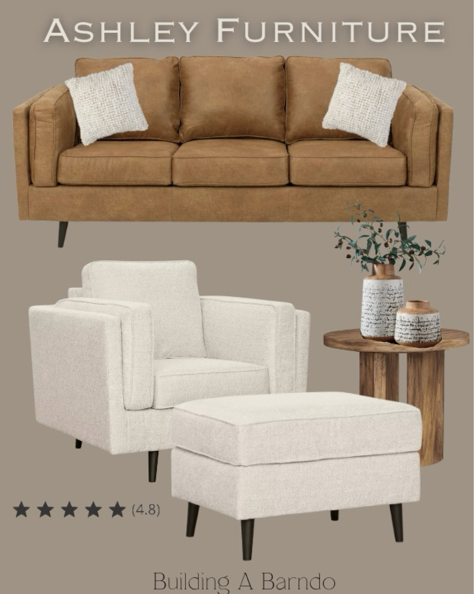 So in love with the Maimz collection from Ashley!! Two color choices make it the perfect mid-century revival done to perfection. 

couch, loveseat, chair, ottoman, living room furniture, sofa set, den furniture, pillows, end table, home decor, Ashley 

#LTKU