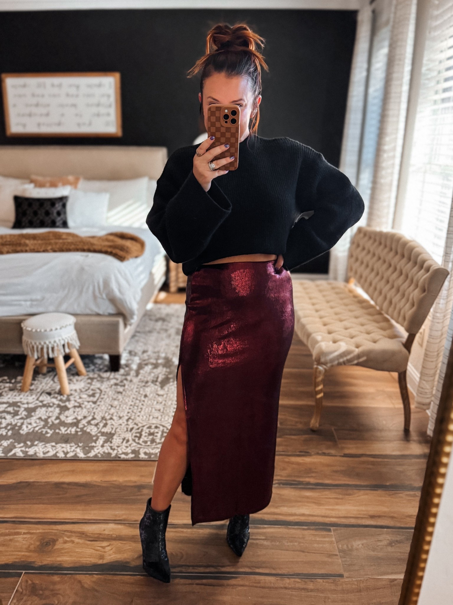 In love with this shimmer wine midi skirt from cupshe! DELIGHT15 saves 15% 

#LTKHoliday