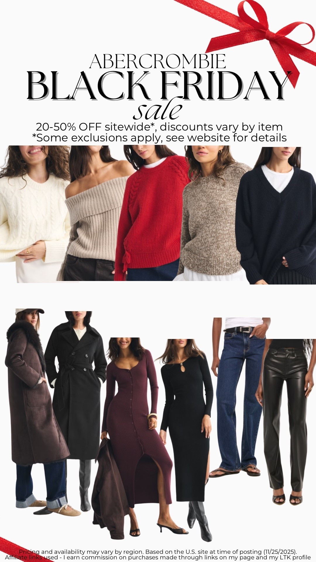 Abercrombie Black Friday sale is here! 🥳🎉🎊Pricing and availability may vary by region. 
Based on the U.S. site at time of posting (11/25/2025)

#LTKCyberWeek