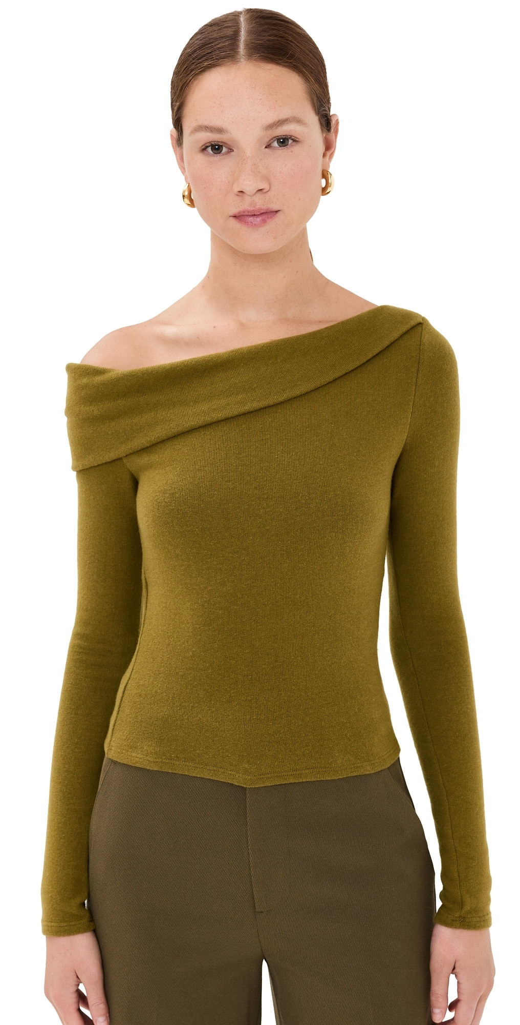 Reformation Elio Knit Top Pear S | Shopbop