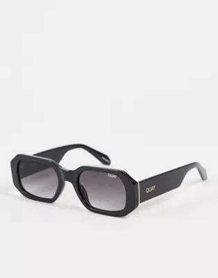 Quay Hyped Up square sunglasses in black | ASOS (Global)