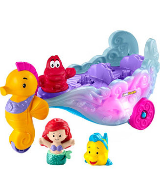 Little People Disney Princess Ariel and Flounder Toddler Toys, Carriage with Music and Lights - M... | Macy's