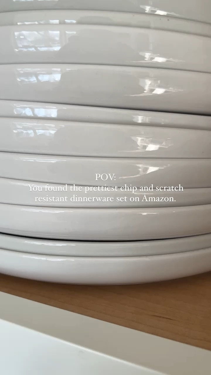 Loving this four-piece dinnerware set from Amazon! We have had this set for several months, and it still has no scratches!  We love that it has the large bowl option for pasta and salads! 

#LTKMostLoved #LTKhome