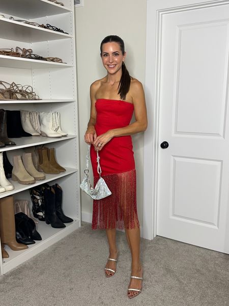 Dress: tts (S) 
Heels: size up if between 

Party dress, Vegas dress, elevated cocktail 

#LTKparties #LTKfindsunder100 #LTKSeasonal