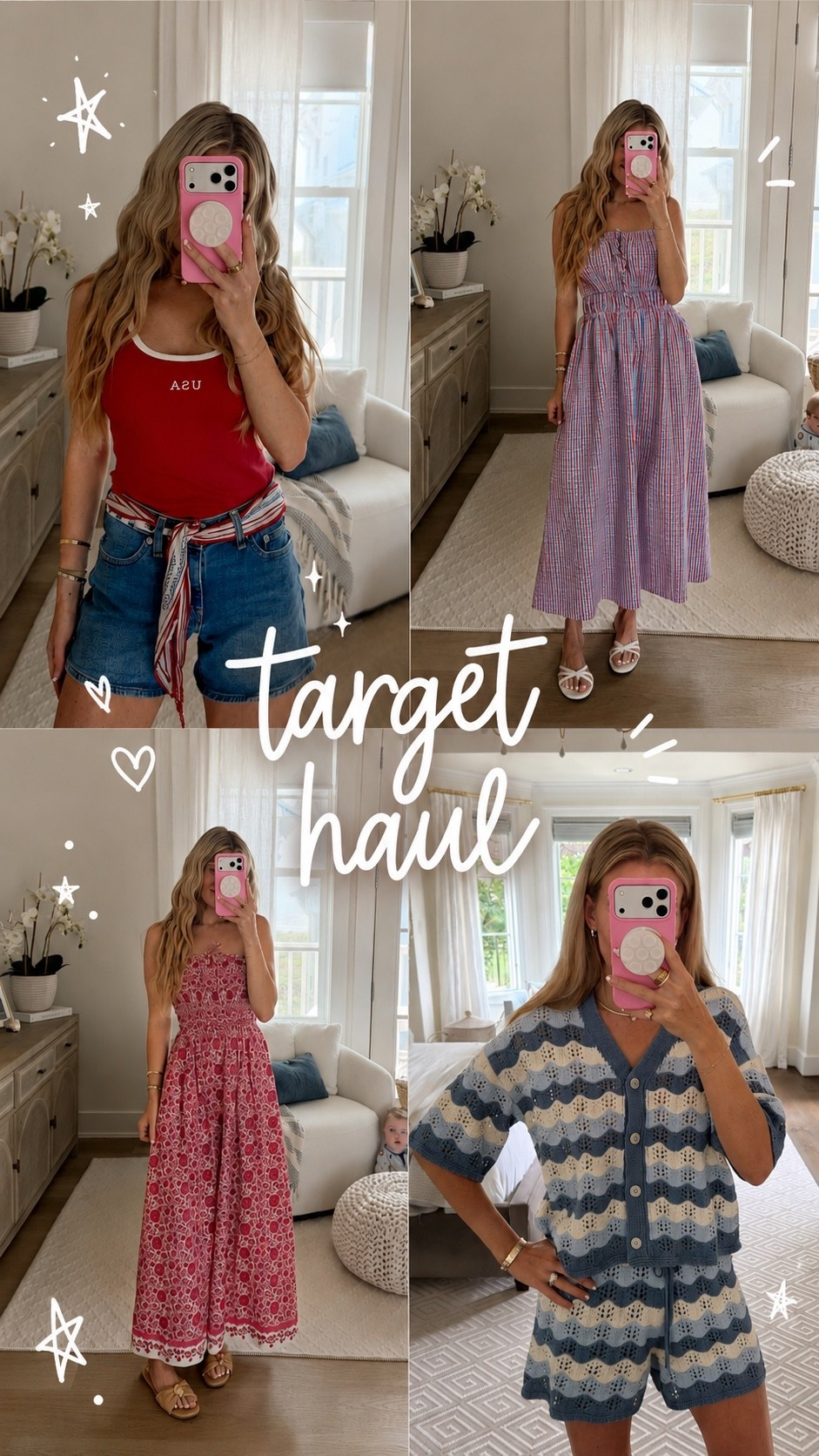 looking for something to wear for the 4th of july? target is your girl. so much is on sale & will deliver in time for all your festivities!

red white and blue, usa, america, target haul, on sale, maxi dress, two piece set, levi shorts, affordable fashion

#LTKSaleAlert #LTKSeasonal #LTKootd