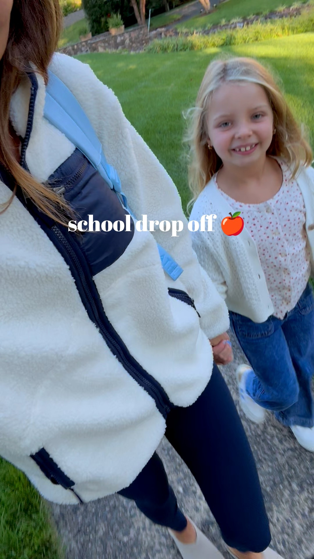 First day of school! lululemon Align No Line leggings create a flattering look plus I love the fit and texture. Wearing a size 4 (my true size) • SPLITS59 Harris Sherpa Jacket is perfect for chilly morning drop offs and sidelines. Super cute to throw on and go! • Rothy’s clog such a great slip on shoe for a short walk up the block! 

#LTKSeasonal #LTKStyleTip #LTKActive