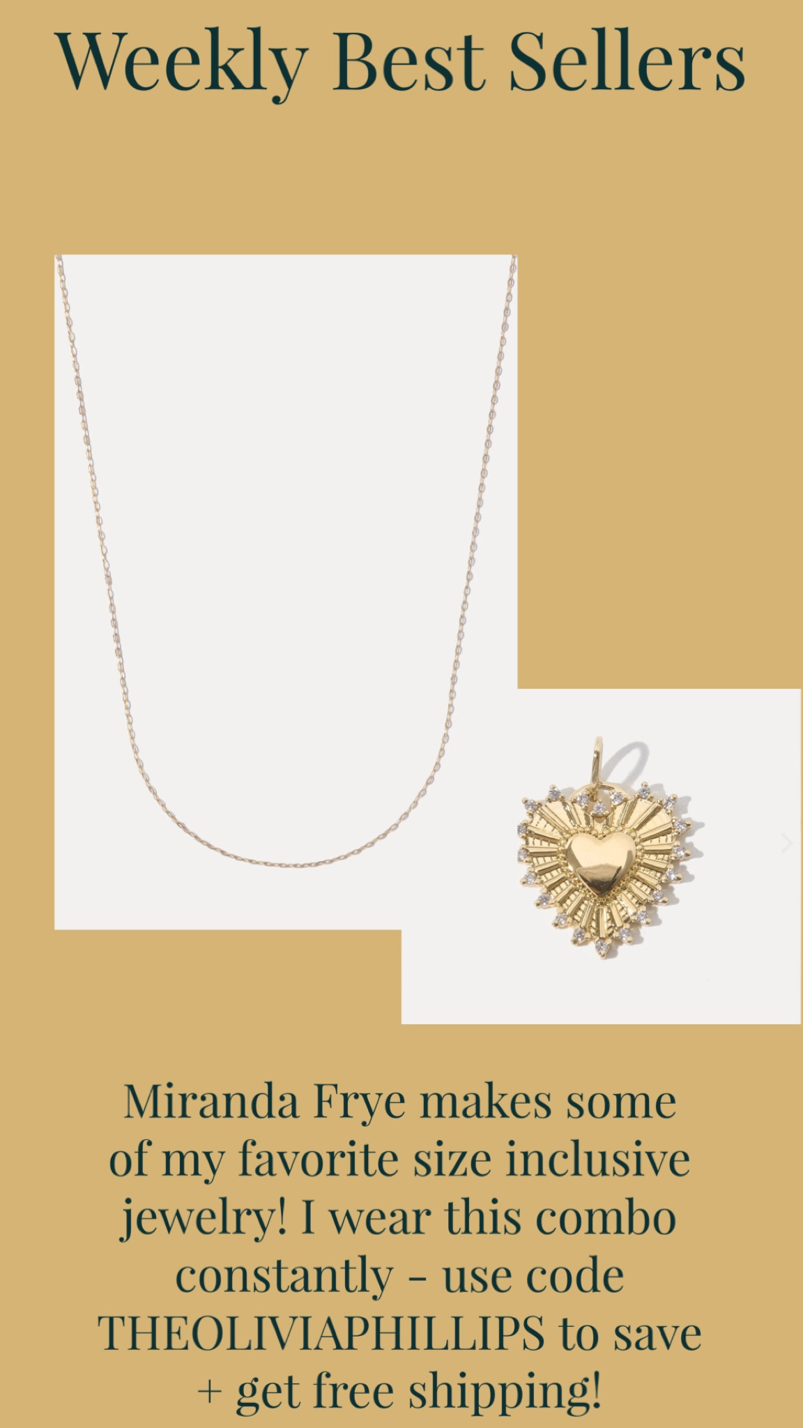 Miranda Frye makes some of my favorite size inclusive jewelry! I wear this combo constantly - use code THEOLIVIAPHILLIPS to save + get free shipping!

#LTKstyletip #LTKfindsunder100