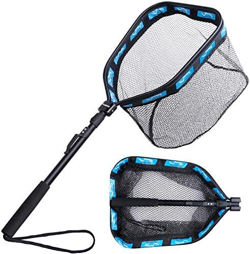 Floating Fishing Net for Steelhead, Salmon, Fly, Kayak, Catfish, Bass, Trout Fishing, Rubber Coat... | Amazon (US)
