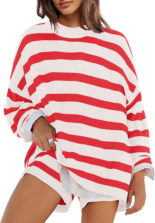 Panadila Womens Striped Sweater Set Oversized Lounge Sets Matching Pajamas Long Sleeve Sweater To... | Amazon (US)