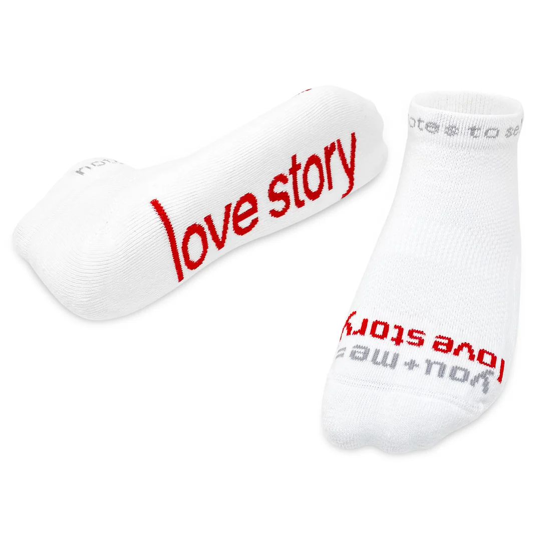 you + me = love story™ white low-cut socks | notes to self
