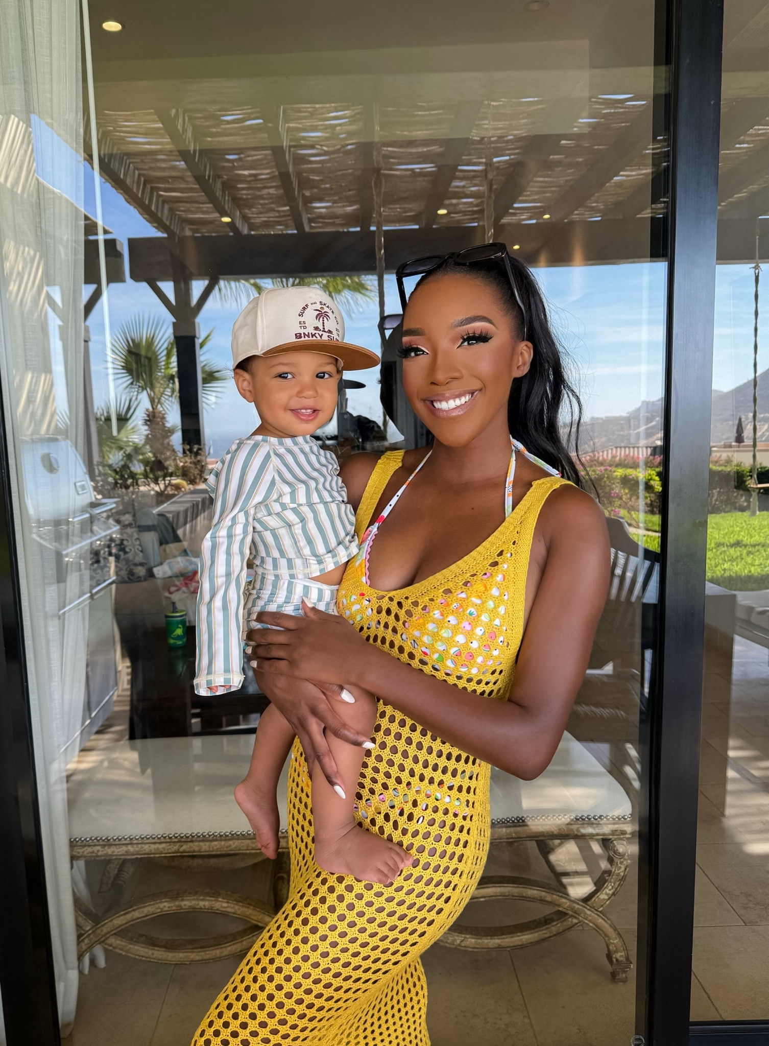 Summer swimsuit cover up and baby boy striped swim set ☀️

#LTKTravel #LTKBeauty #LTKFamily