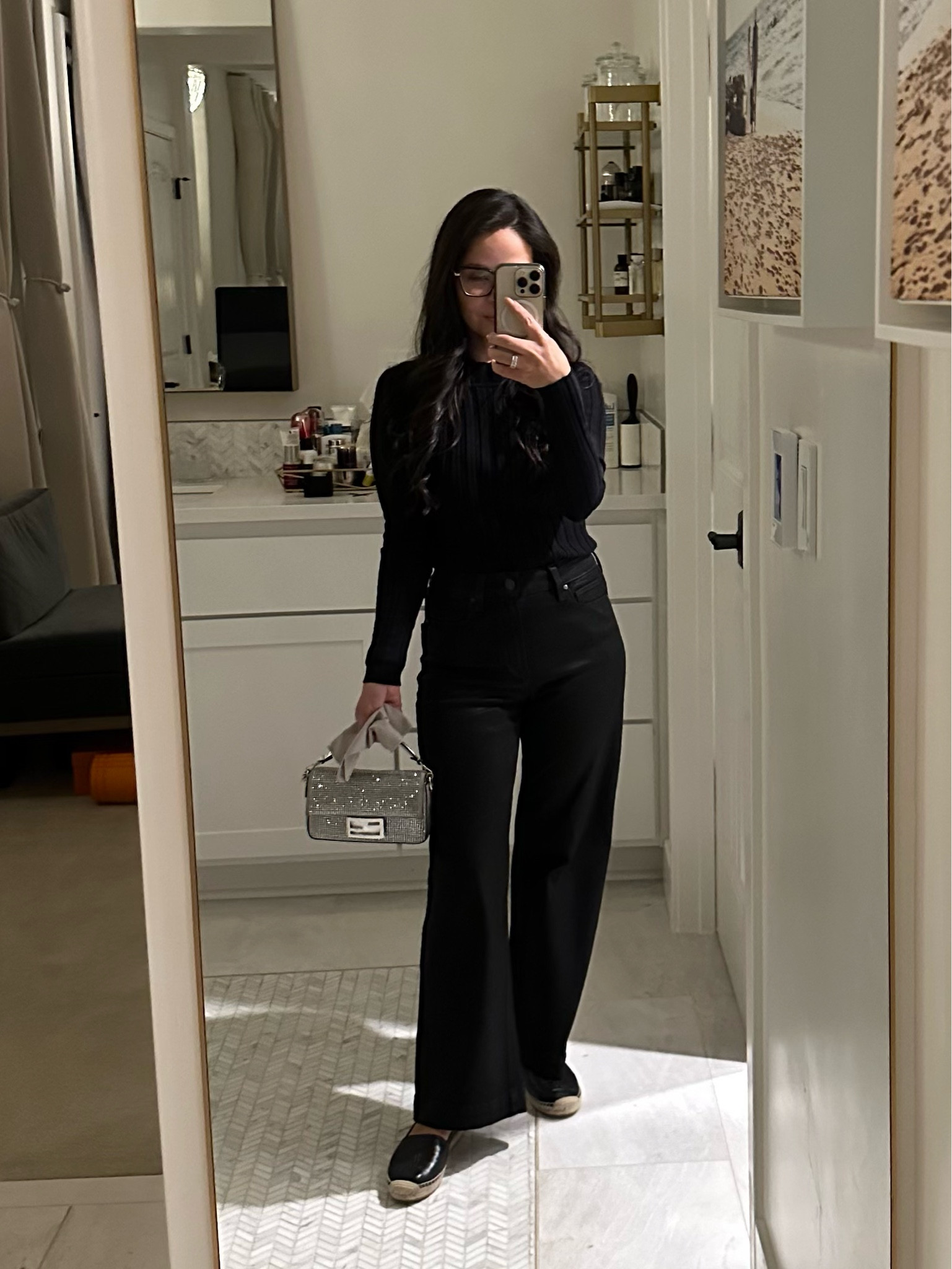 Pants- Paige Anessa crop
Top- Cabi sweater 
Shoes- Espadrille Ysl
Purse- Baguette bling Fendi  
Lip treatment- Malin & Goetz

#LTKBeauty #LTKOver40 #LTKStyleTip