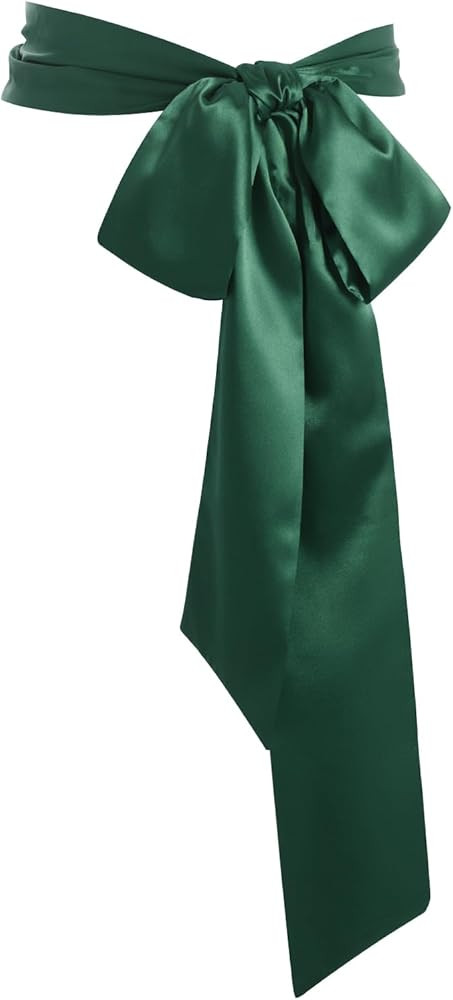 obmwang Wedding Satin Sash Belt for Special Occasion Dress Bridal Sash 4'' Wide Double Side | Amazon (US)