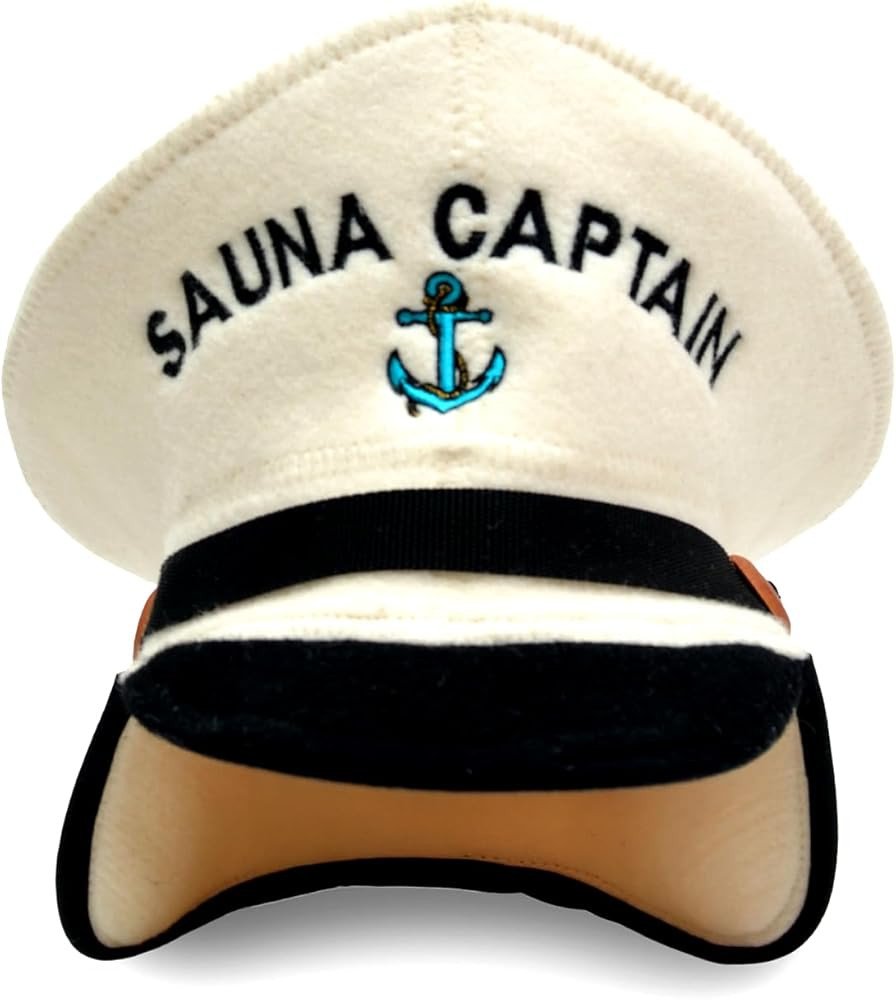 Sauna Captain White 100% Organic Wool Felt Trapper Hat for Russian Banya - Heat Protection - Unis... | Amazon (US)
