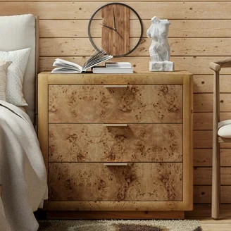 Gacfiew Nightstand with 3 Drawers & Charging Station, Caramel $149.99 | Walmart (US)