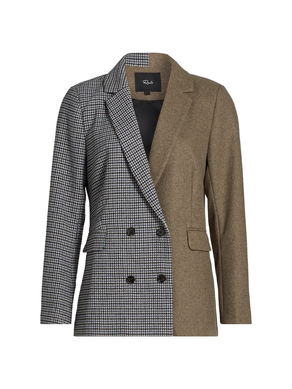 Women's Cody Print-Mixed Double-Breasted Blazer - Mixed Mini Check - Size XL - Mixed Mini Check - Size XL | Saks Fifth Avenue