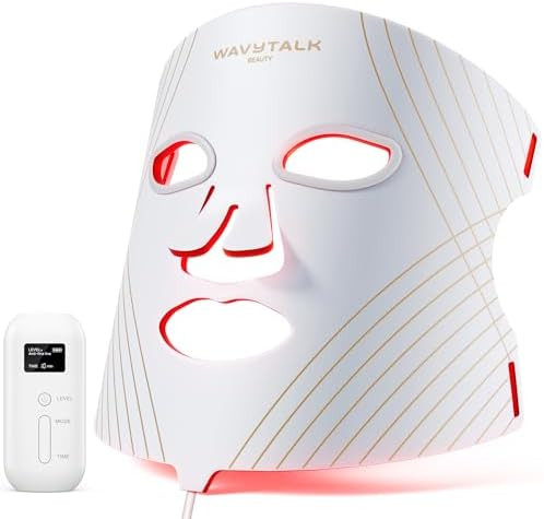 wavytalk Red Light Therapy Mask for Face, Glow Time LED Face Mask Light Therapy for Anti-Fine Lin... | Amazon (US)