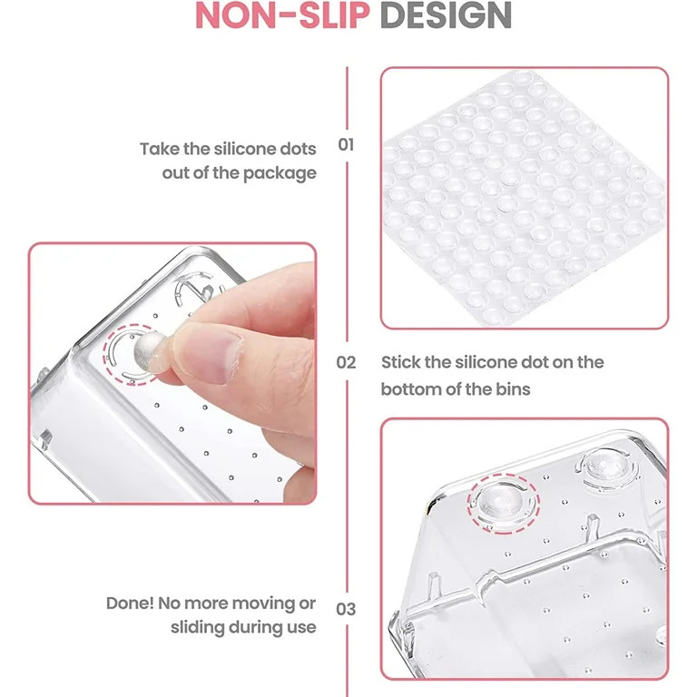 Metronic 24-PCS Clear Drawer Organizer Set with Silicone Pads - for Makeup, Bathroom, Kitchen, Of... | Walmart (US)