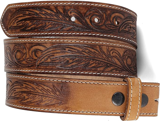 F&L CLASSIC Western Belt without buckle for men – Full Grain Leather Cowboy Belts for jeans - O... | Amazon (US)
