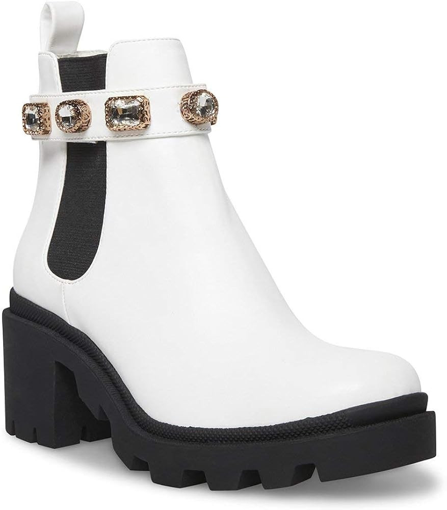 Steve Madden Amulet Women's Boot 8 B(M) US White | Amazon (US)