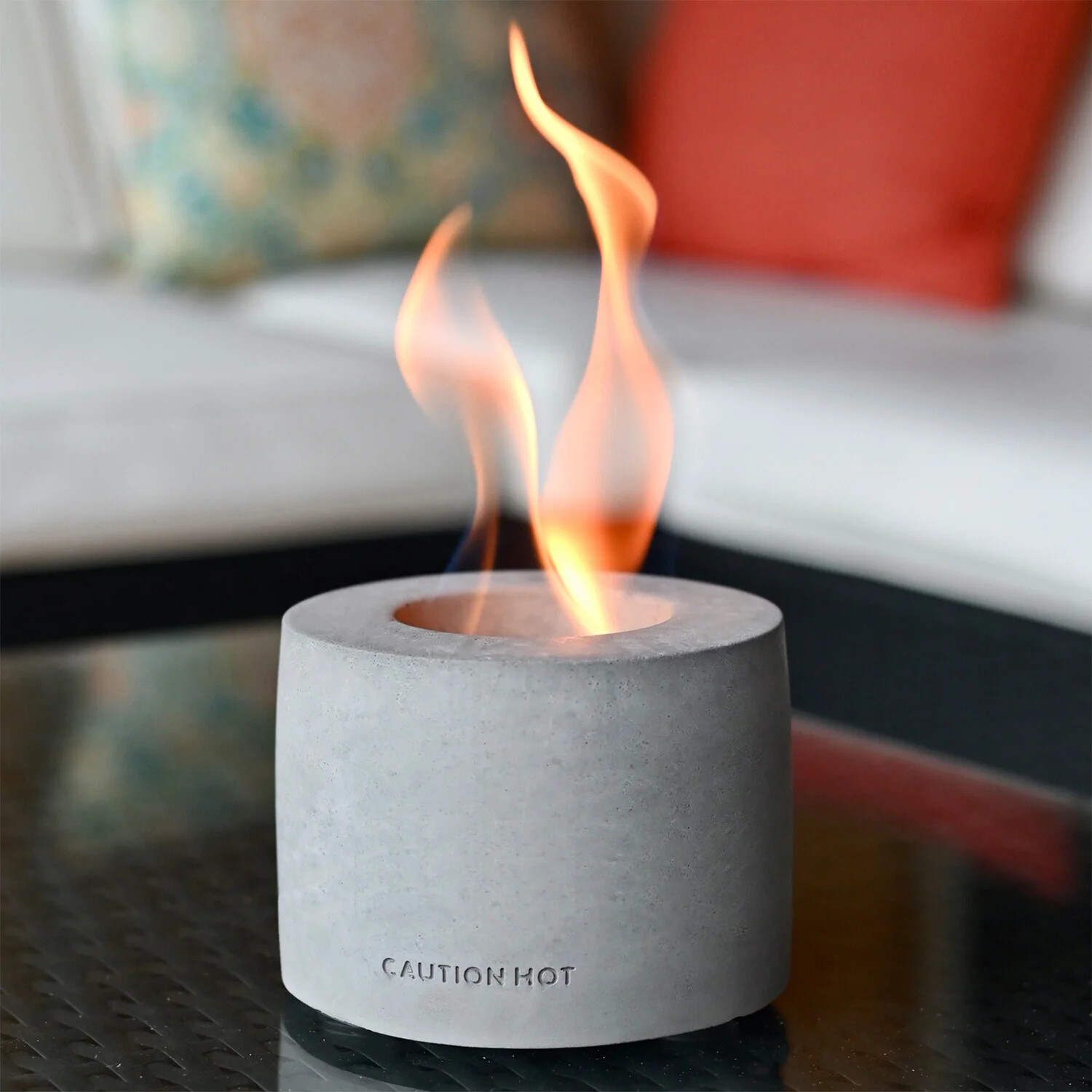 Vivzone Tabletop Fireplace - Personal Fireplace,Concrete Bowl Indoor Smores Maker Mini Fire Pit | Walmart (US)