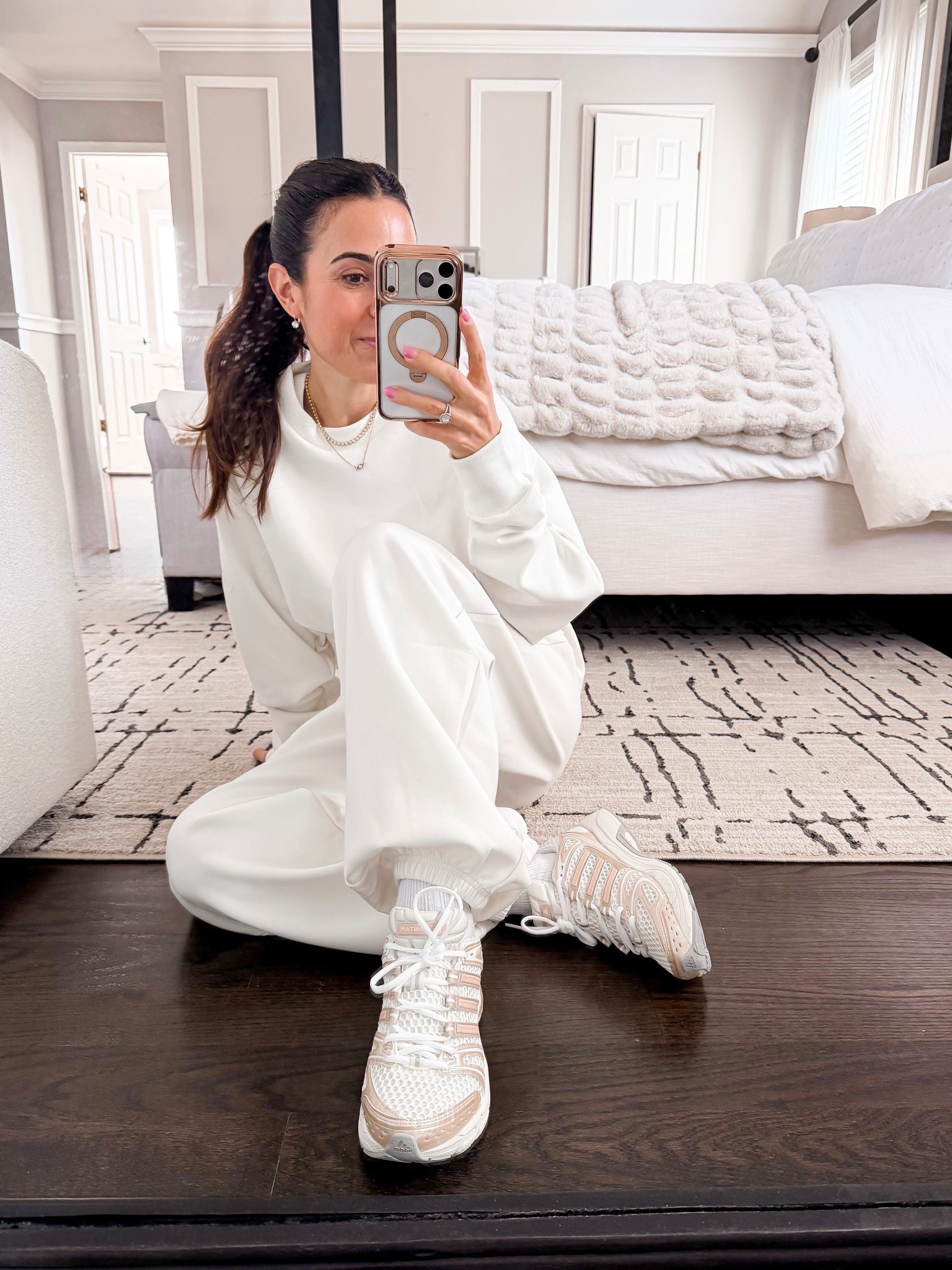 My easy mom-on-the-go outfit lately 🙌new @adidas sneakers and the coziest set!  Wearing size xs in the set and half sized down in the sneakers. #createdwithadidas

#LTKootd #LTKdayinmylife #LTKmomlife