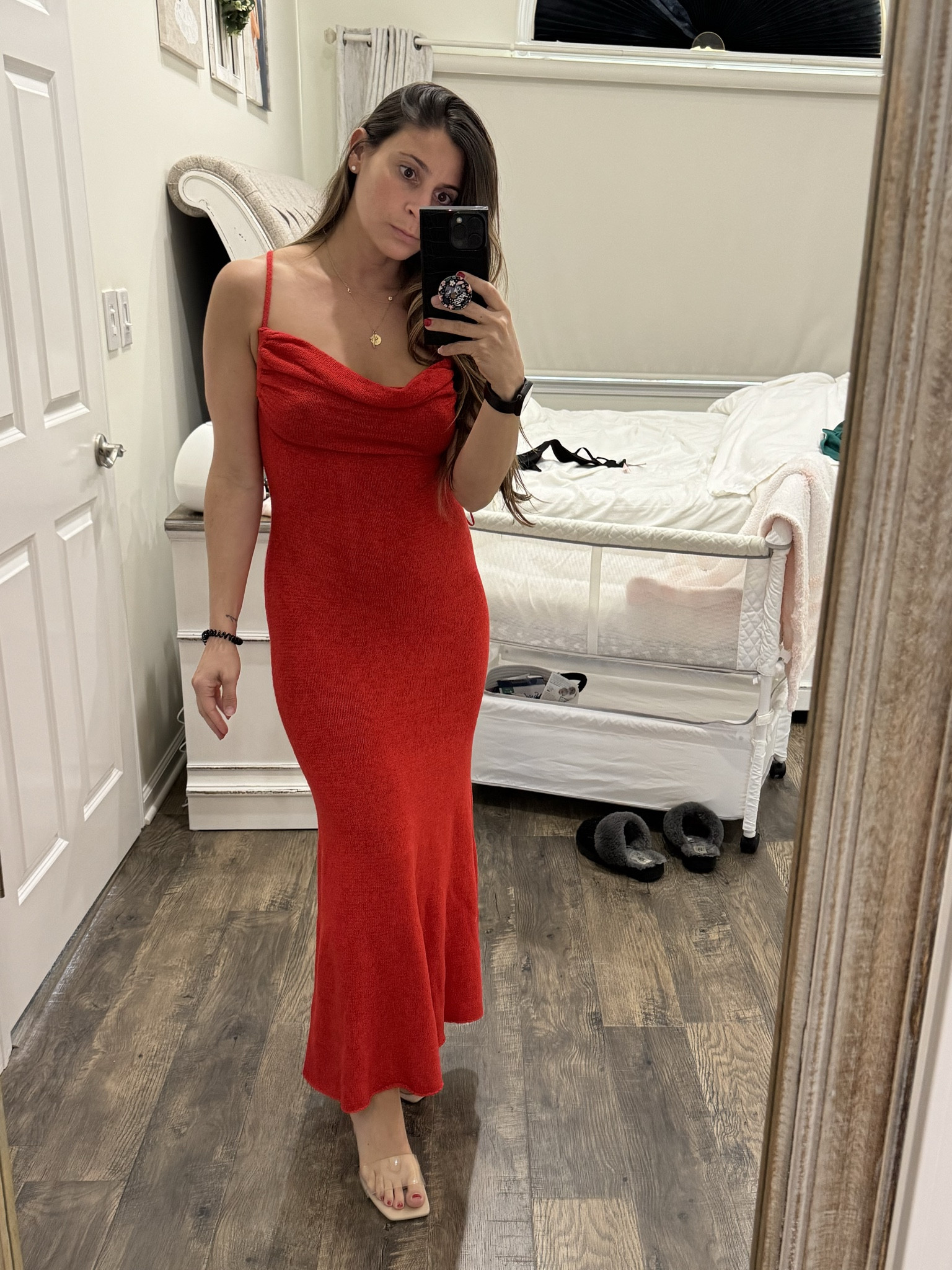 Must have sexy red sweater midi dress for vacation! Can’t wait to wear this! Sized down to XS I’m 5’1 and 128lbs 16 weeks postpartum. Very low back but covers butt. 

#LTKtravel #LTKstyletip #LTKfindsunder100