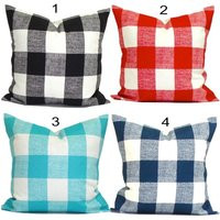 FARMHOUSE PILLOWS. OUTDOOR Buffalo Check Pillow Covers, Outdoor Plaid Pillow. Check Pillow, Outdoor Pillow, Farm Decor, Farmhouse Pillow.cm. | Etsy (US)