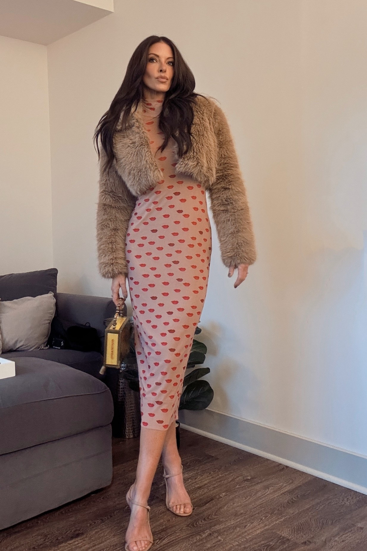 cute lil printed dress (comes in so many fun prints) & fur coat for a night out 💋 

#LTKOver40 #LTKTall #LTKSeasonal