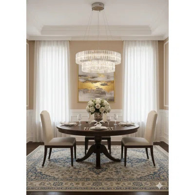 Amarvir 2 - Light LED Round / Oval Chandelier | Wayfair North America