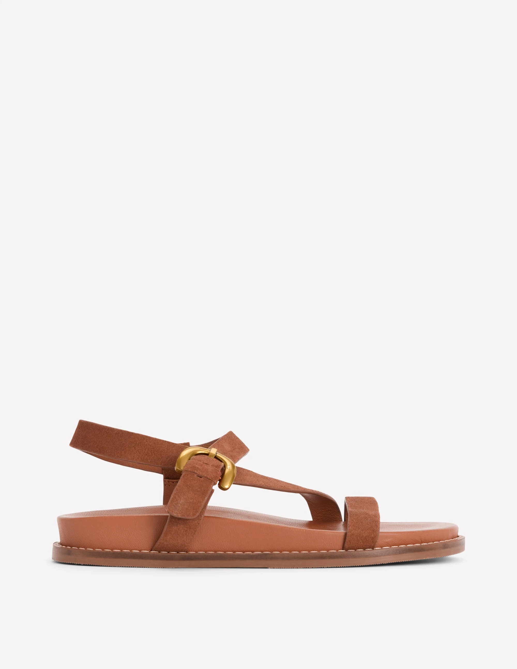 Chunky Asymmetric Sandal-Tan Suede | Boden (US)