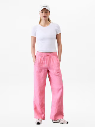 Retreat Linen High Rise Wide Leg Pant | Athleta