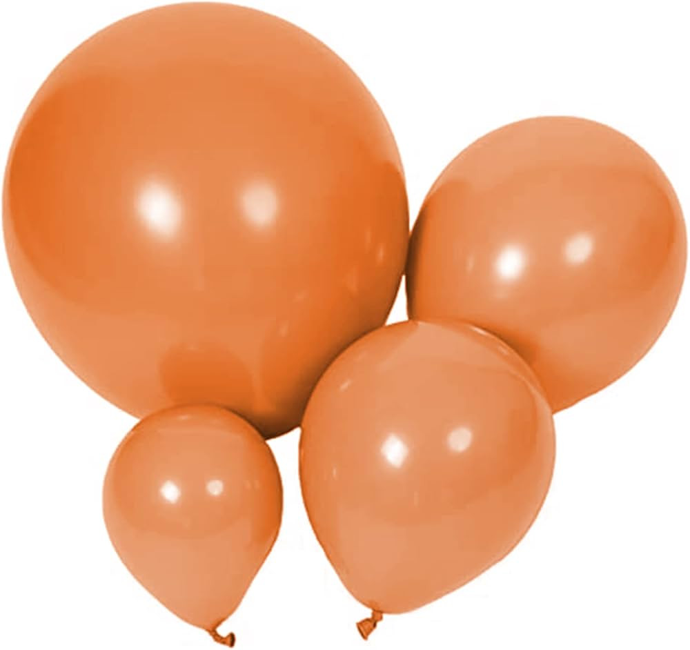 100pcs Retro Cocoa Brown Balloons 18 inch +12 inch +10 inch +5 inch Dark Orange Balloon for Chris... | Amazon (US)