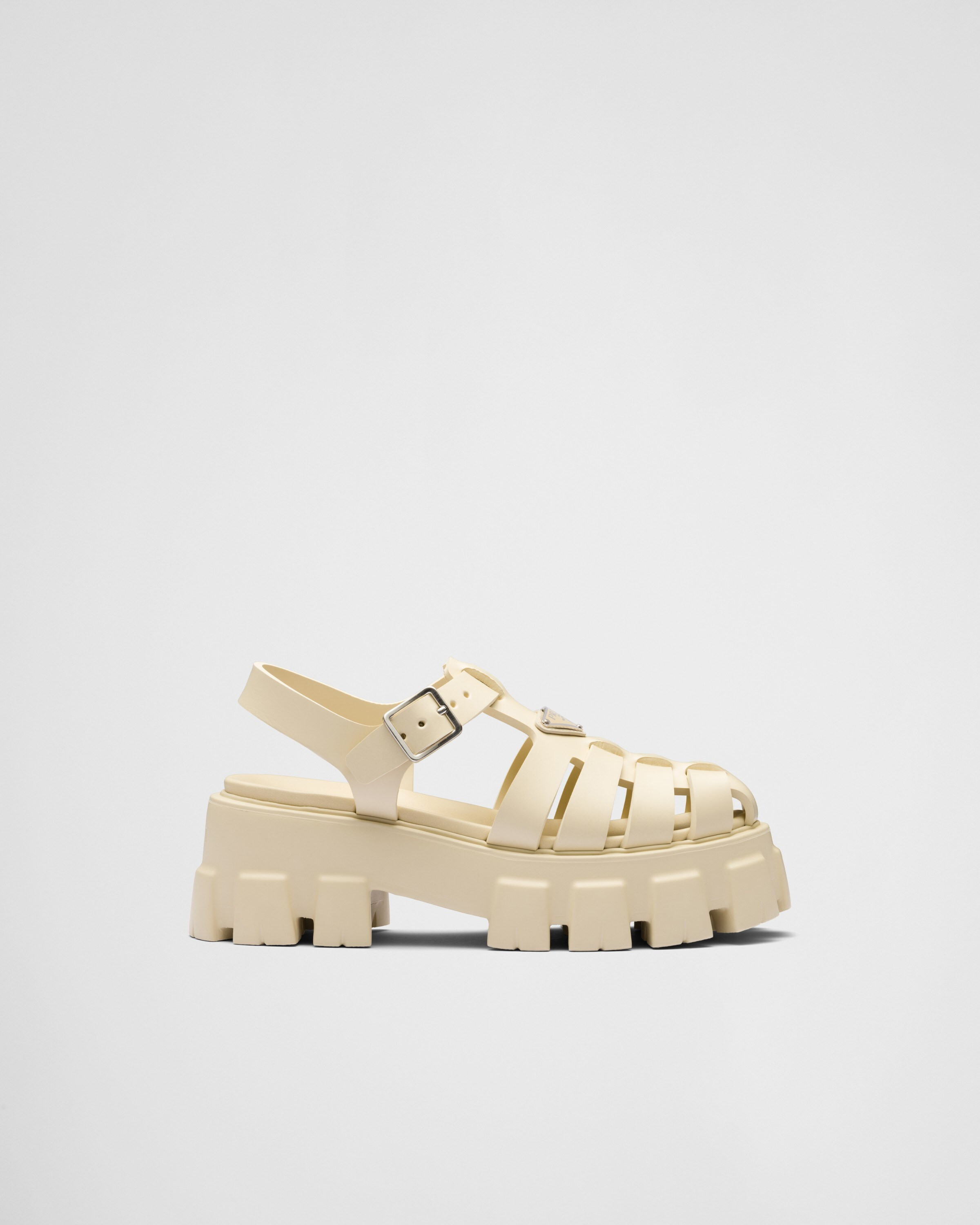 Rubber Monolith sandals | Prada Spa US
