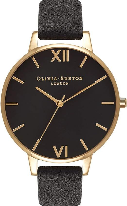 Olivia Burton Analogue Quartz Watch for Women with Black Leather Strap - OB15BD55 | Amazon (UK)