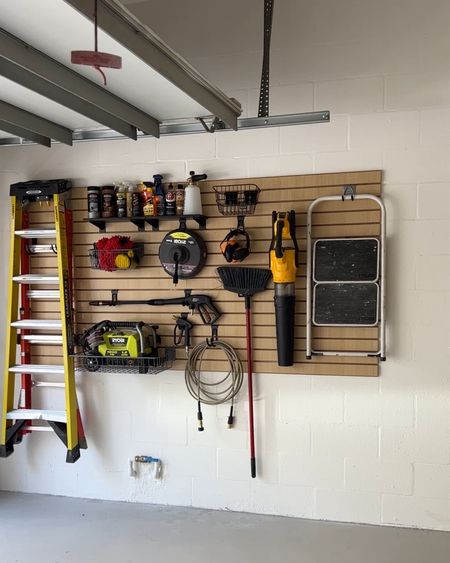 This slat wall organization system has been a game changer for our garage. I love how easy it is to install and you can customize it with different baskets, shelves and hooks based on your storage needs. You can add as much as you need to accommodate your storage needs. It’s great for tools and sport equipments. 

#LTKhome #LTKSeasonal