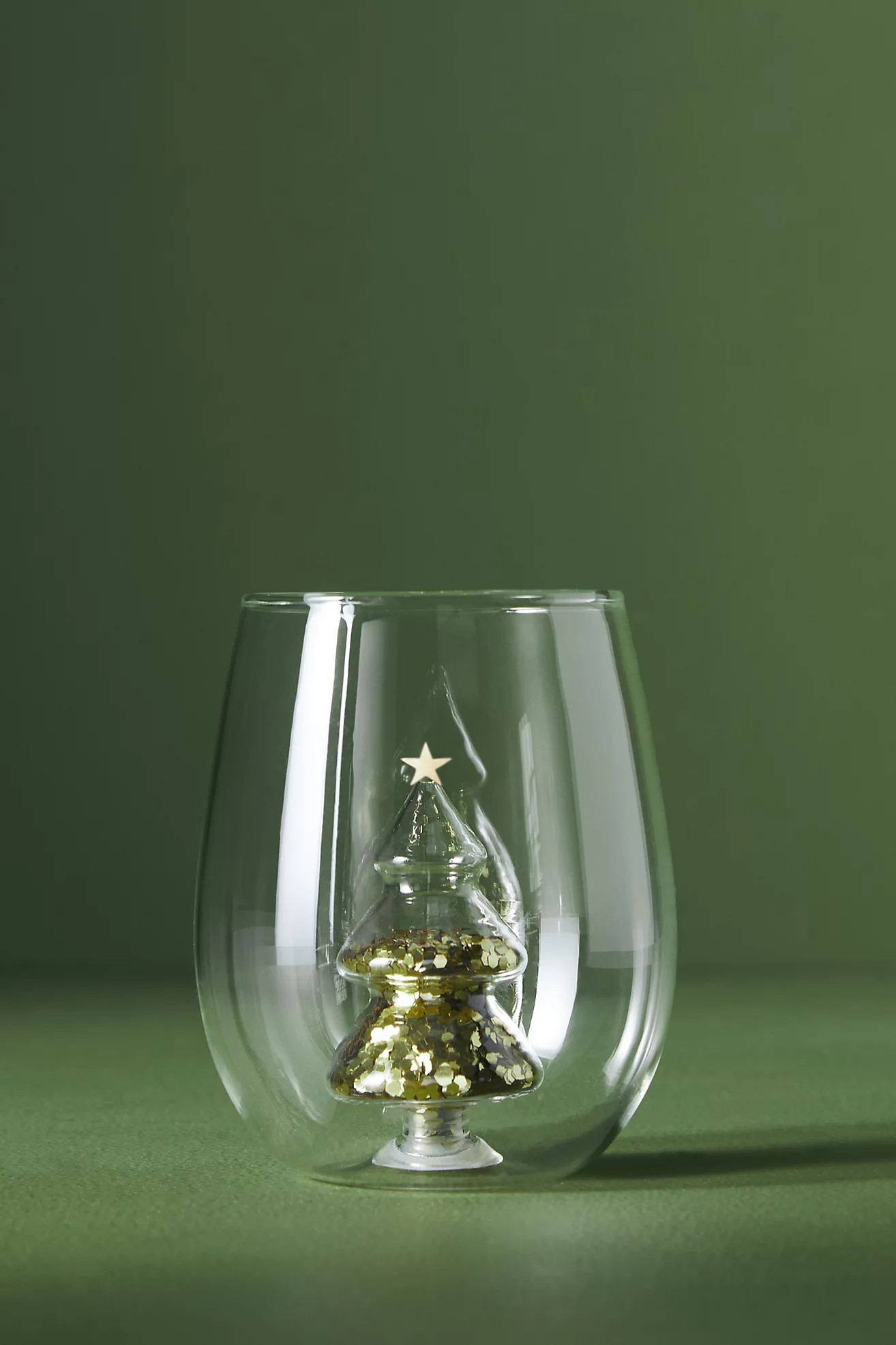 Yuletide Stemless Wine Glass | Anthropologie (US)