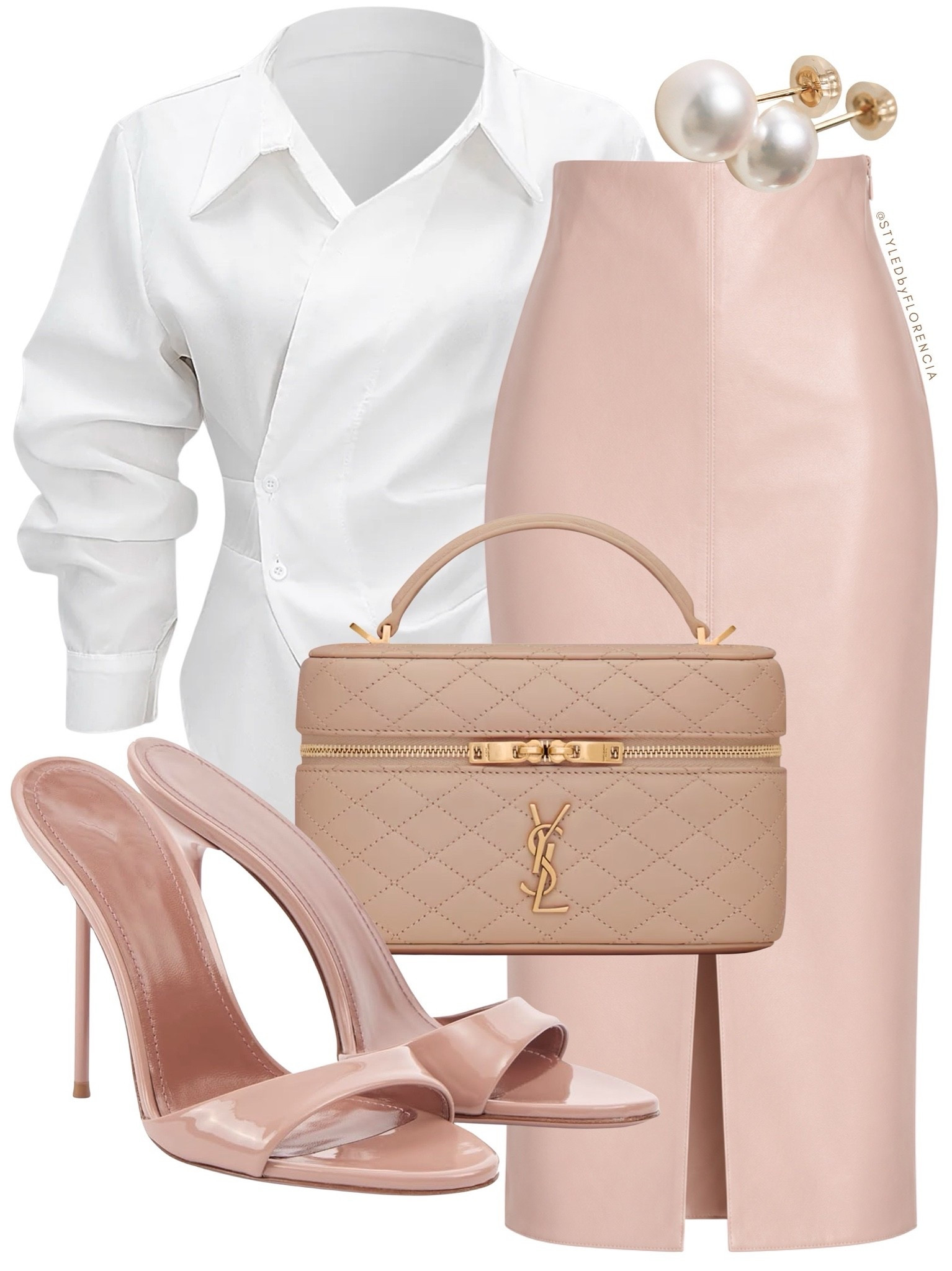 blush midi skirt styling💗