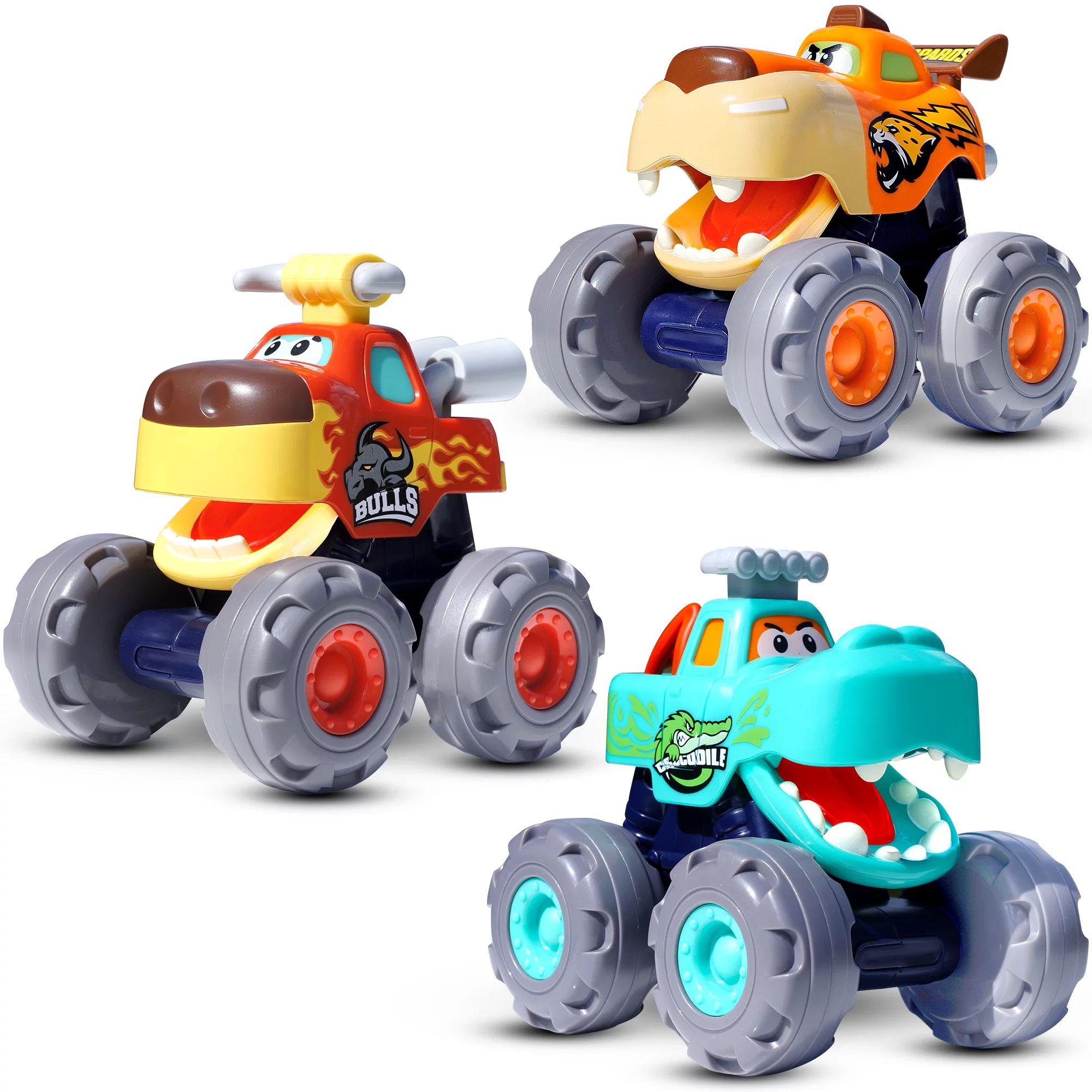 CifToys Animal Monster Trucks for Toddlers, Friction Powered Toy Cars Set Play Vehicle | Walmart (US)