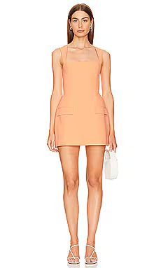 Amanda Uprichard Bethany Romper in Guava from Revolve.com | Revolve Clothing (Global)