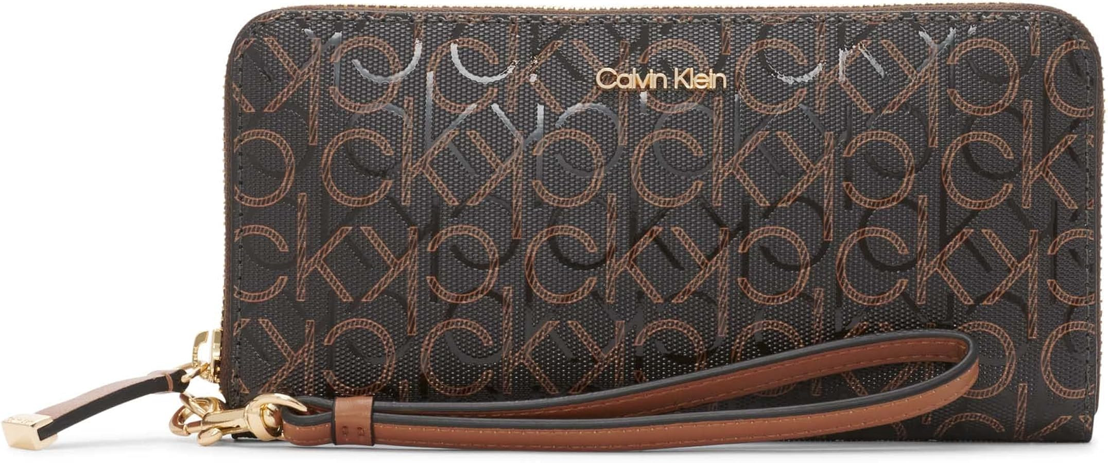 Calvin Klein Key Item Saffiano Continental Zip Around Wallet with Wristlet Strap | Amazon (US)