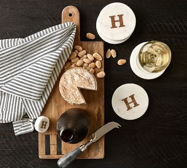 Alphabet Mango Wood Cheese & Charcuterie Board | Pottery Barn | Pottery Barn (US)