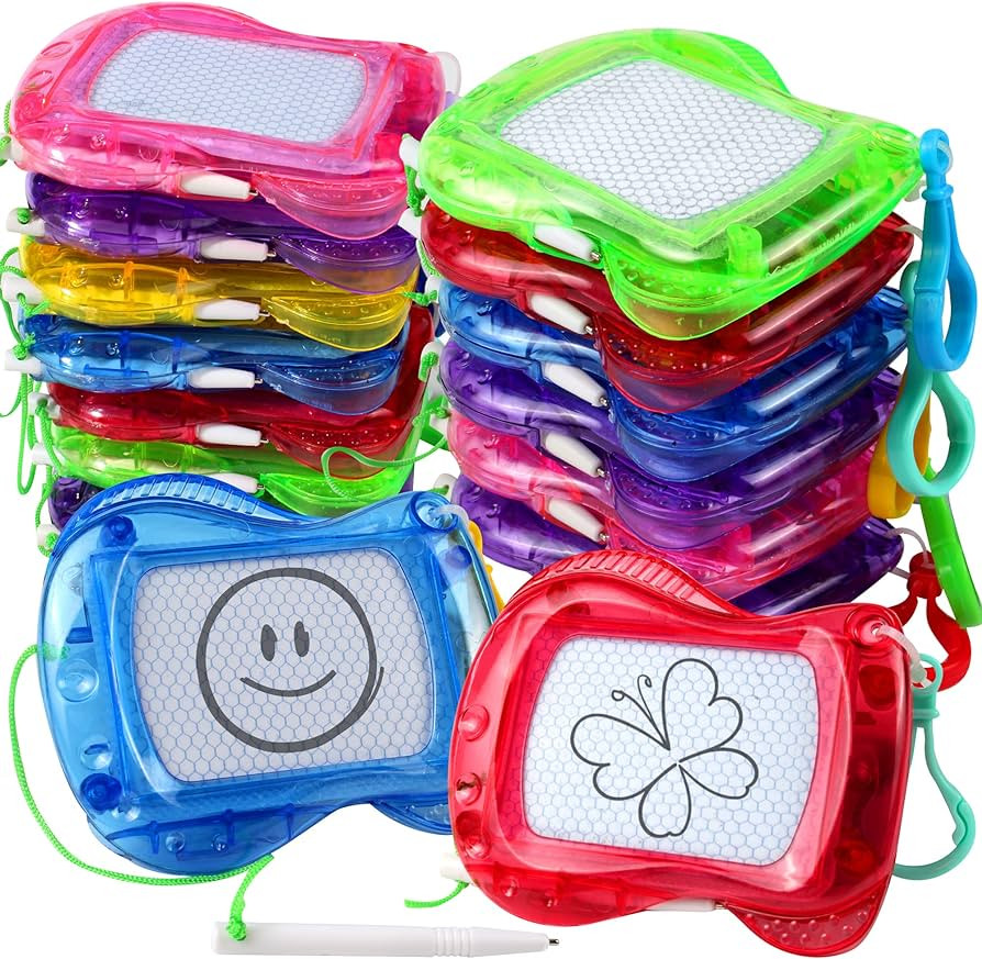 16 Pack Mini Magnetic Drawing Board for Kid(6 Colors), Erasable Doodle Sketch and Writing Pad, Ba... | Amazon (US)